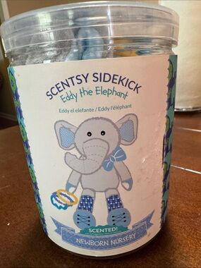 Scentsy Sidekick Eddy the Elephant in Blue & Gray